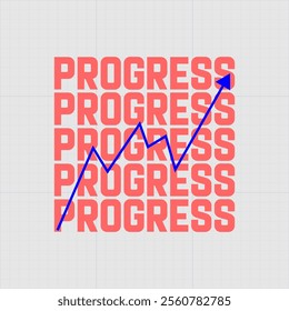 Progress slogan typography, vector illustration, for t-shirt graphic.
