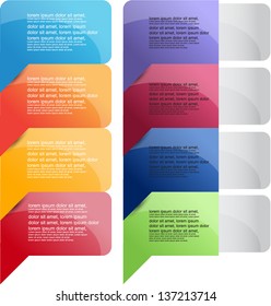 progress speech bubbles with different choice options