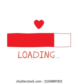 Progress status bar icon. Love loading collection. Funny happy valentines day element. Web design app download timer. Greeting card.
Valentine's day concept illustration in doodle style. 