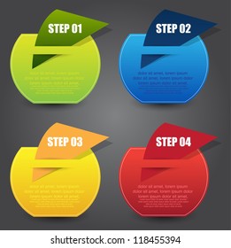 progress step with number options
