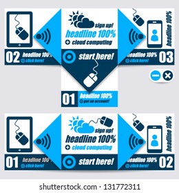 Progress Steps, Design Template for Infographics and Web