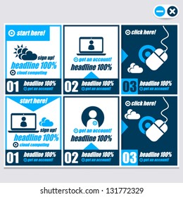 Progress Steps, Design Template for Infographics and Web