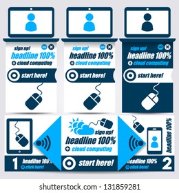 Progress Steps, Design Template for Infographics and Web