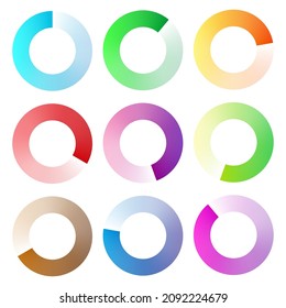 Progress, steps, phases indicator. Preloader, buffer shape. Circle, circular loading icon