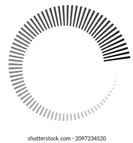 Progress, steps, phases indicator. Preloader, buffer shape. Circle, circular loading icon