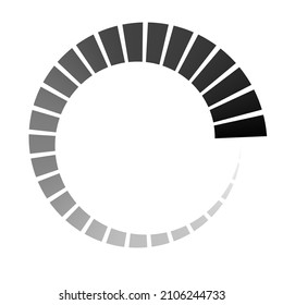 Progress, steps, phases indicator. Preloader, buffer shape. Circle, circular loading icon