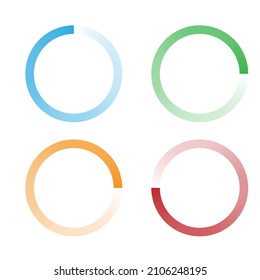 Progress, steps, phases indicator. Preloader, buffer shape. Circle, circular loading icon