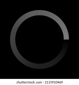 Progress, steps, phases indicator. Preloader, buffer shape. Circle, circular loading icon