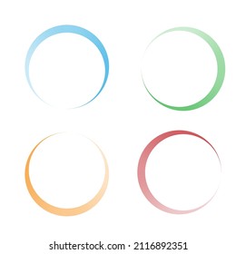 Progress, steps, phases indicator. Preloader, buffer shape. Circle, circular loading icon