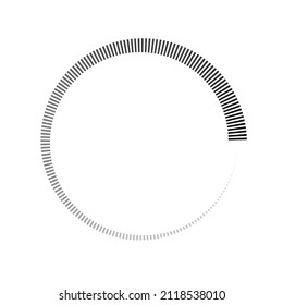 Progress, steps, phases indicator. Preloader, buffer shape. Circle, circular loading icon