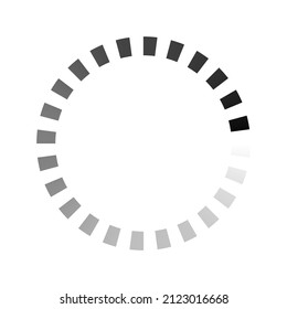 Progress, steps, phases indicator. Preloader, buffer shape. Circle, circular loading icon