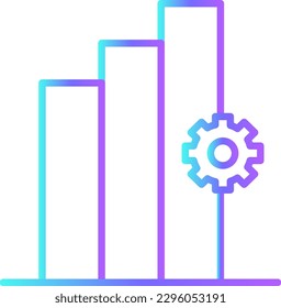 Progress Teamwork and Management icon with blue duotone style. success, arrow, improvement, achievement, growth, strategy, pictogram. Vector illustration