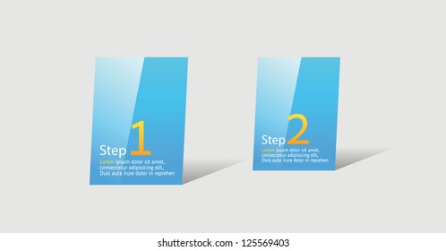 Progress template with numbers and place for your text