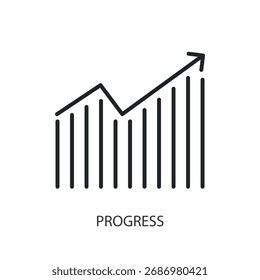 Progress thin line vector icons.