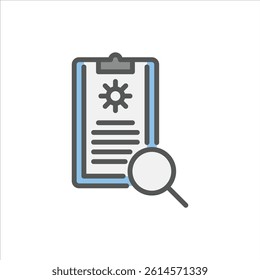 progress tracker filled outline icon. analysis color line illustration.