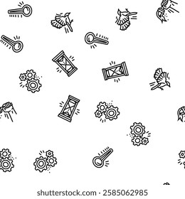 progress trend up business vector seamless pattern thin line illustration