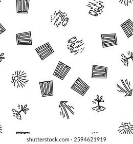 progress trend up business vector seamless pattern thin line illustration
