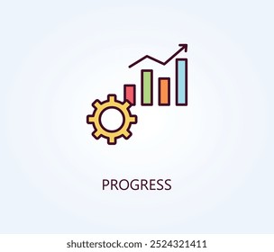 Progress Vector, Icon Or Logo Sign Symbol Illustration