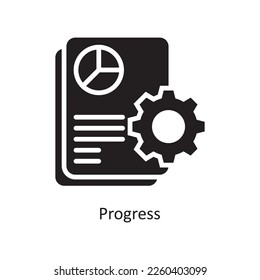 Progress Vector Solid Icon Design illustration. Assessment Symbol on White background EPS 10 File