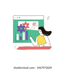 In progress Vector Style Illustration. EPS 10 File 