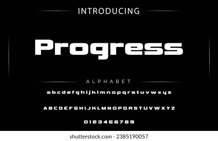 Progress Vintage decorative font. Lettering design in retro style with label. Perfect for alcohol labels, logos, shops and many other.