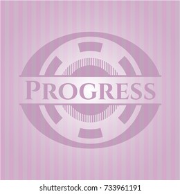 Progress vintage pink emblem