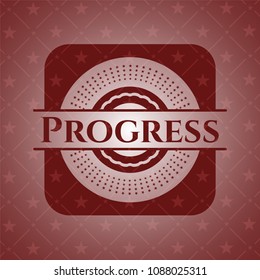 Progress vintage red emblem