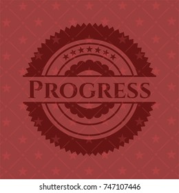 Progress vintage red emblem