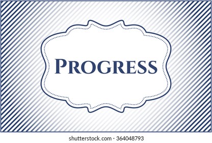 Progress vintage style card or poster