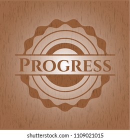  Progress vintage wood emblem