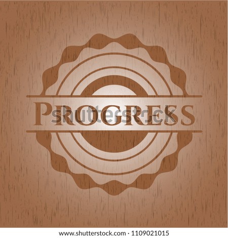  Progress vintage wood emblem