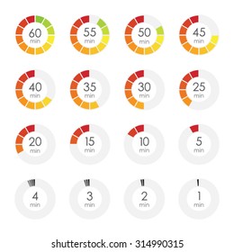 Progress Wheel, Counting Down Time, Second Clock, Stopwatch, Bar Indicator Circle