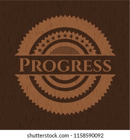 Progress wooden signboards