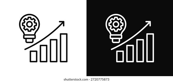 Conjunto de iconos de progresión en blanco y negro