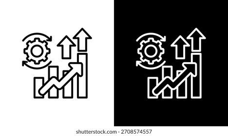 Progresión con diseño de conjunto de iconos