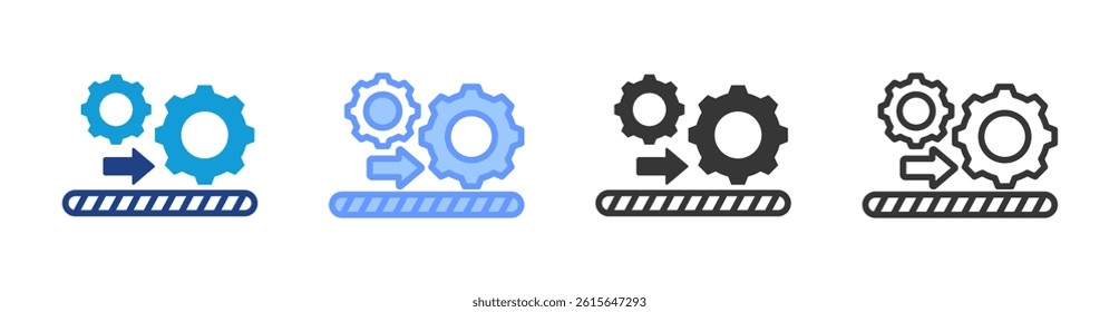 Progression icon set multiple style collection