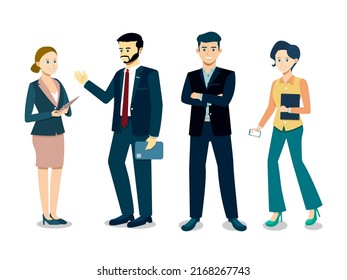 Progressive business people working together as a team.