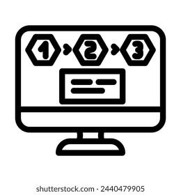 Progressive Disclosure Line Icon Vektor. Progressive Disclosure Zeichen. Isolierte Kontur Symbol schwarze Illustration