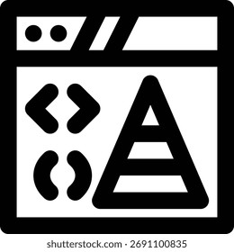 Ícone de Estrutura de Tópicos de Estratégia, Web Design e Aprimoramento Progressivo