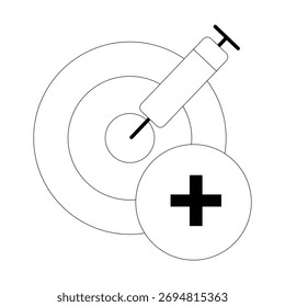 Icono de Vector de medicina de precisión progresiva
