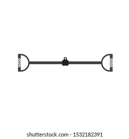 Pro-grip lat bar pro icon on white background,vector illustration