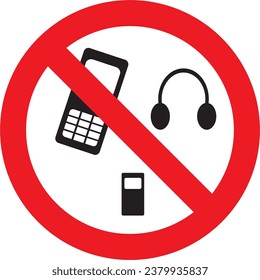 prohibido, no celular,  audífonos, dispositivos electrónicos, atención, precaución, prohibited, cellular phones, headphones, electronic devices, caution