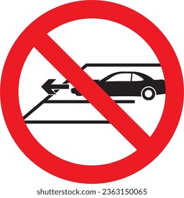 prohibido, no parquear el vehículo de frente, riesgo de accidente, peligro, precaución, prohibited, do not park vehicle head-on, risk of accident, danger, caution 