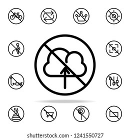 prohibit cloud storage icon. Ban icons universal set for web and mobile