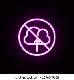 prohibit cloud storage neon icon. Elements of ban set. Simple icon for websites, web design, mobile app, info graphics