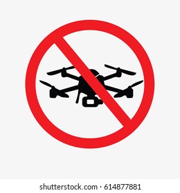 prohibit drone sign.do not sign.vector illustration.
