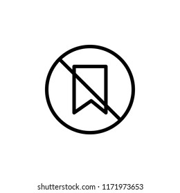 prohibit saving of web page icon. Element of prohibition sign for mobile concept and web apps icon. Thin line icon for website design and development, app development. Premium icon