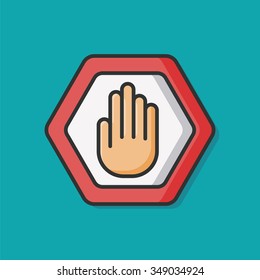 Prohibit sign vector icon