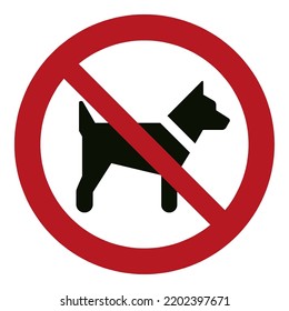 To prohibit taking dogs into designated areas
This safety sign contains a specific safety colour that shall conform with ISO 3864-1 and ISO 3864-4.