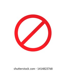 Prohibitation Sign Vector Icon Illustration